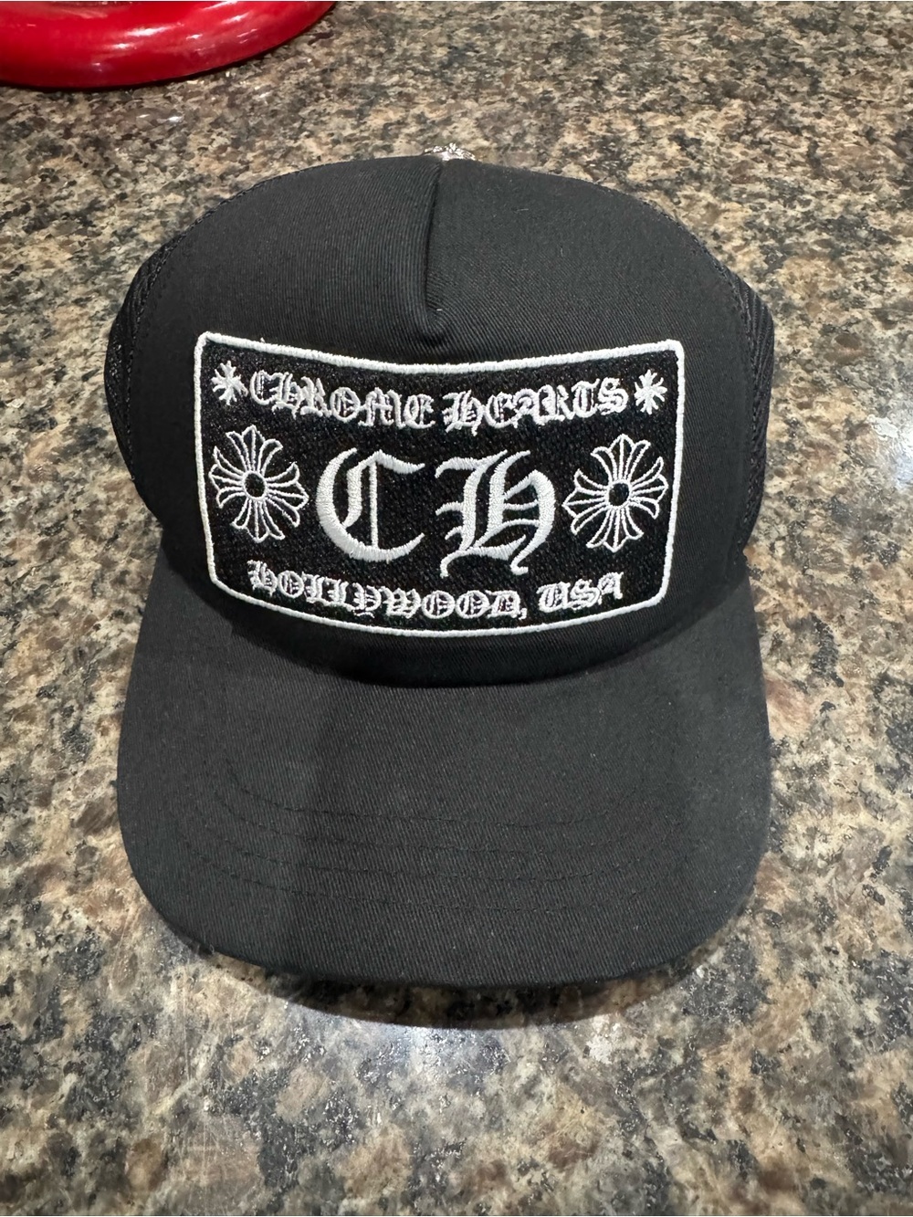Chrome Hearts CH Black Trucker Hat! -Authentic!